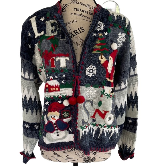 Women Christmas Cardigan Heirloom Collections petite large - Picture 2 of 13